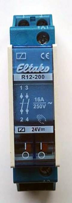 Eltako R12-200-24V DC Schakelrelais Nominale spanning: 24 V Schakelstroom (max.): 8 A 2x NO 1 stuk(s) afbeelding