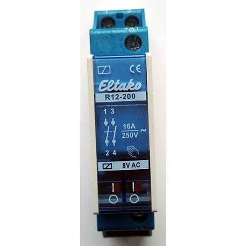 Eltako R12-200-8V Schaltrelais Nennspannung: 8 V Schaltstrom (max.): 8 A 2 Schließer 1 St.
