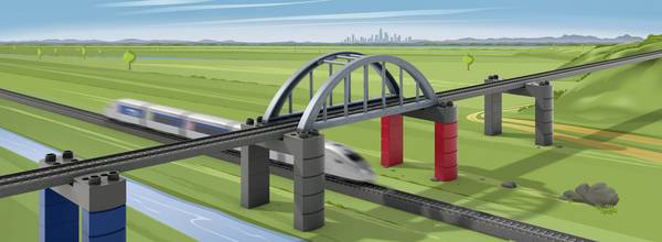 Märklin World 72218 H0 Baustein-Set Hochbahn-Brücke