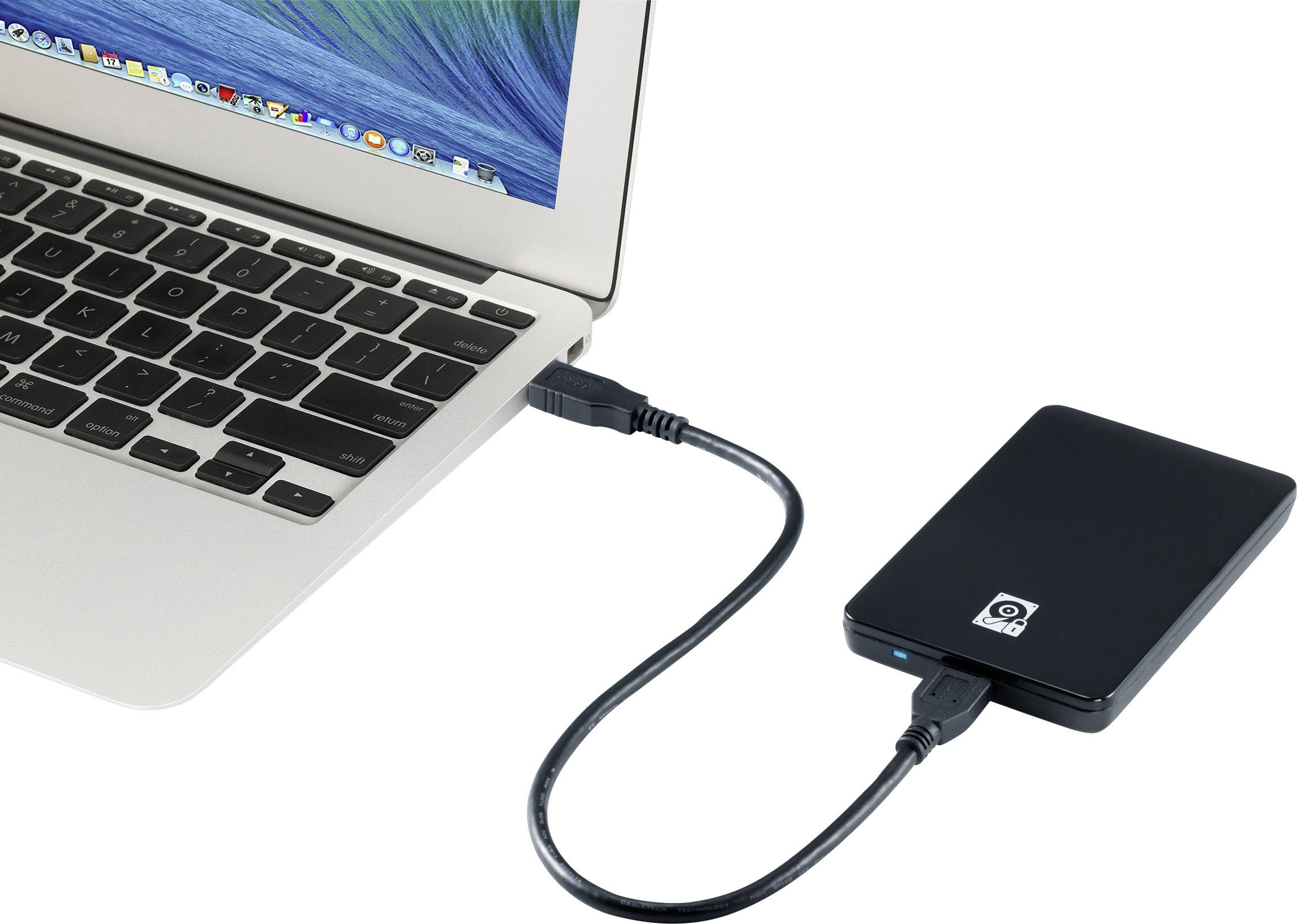 Renkforce RF-3822404 6.35 cm (2.5 Zoll)-Festplattengehäuse 2.5 Zoll Micro-USB B (USB 3.2 Gen 1)-3