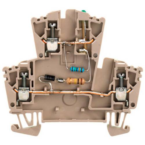 Weidmüller 1303670000 Doppelstock-Durchgangsklemme Schrauben Dunkelbeige 25 St.