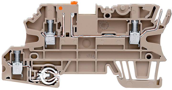 Weidmüller 1357440000 Prüftrenn-Reihenklemme 4 mm Schrauben Beige 50 St.