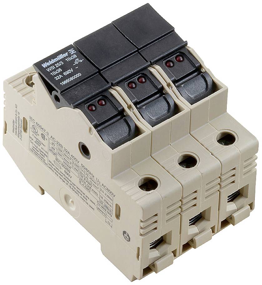 Weidmüller 1444240000 Sikringsrækkeklemme Skruer Beige 4 stk