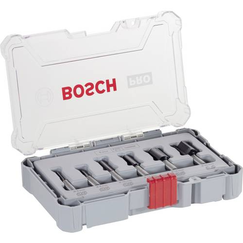 Nutfräser-Set, 8-mm-Schaft, 6-teilig Bosch Accessories 2607017466