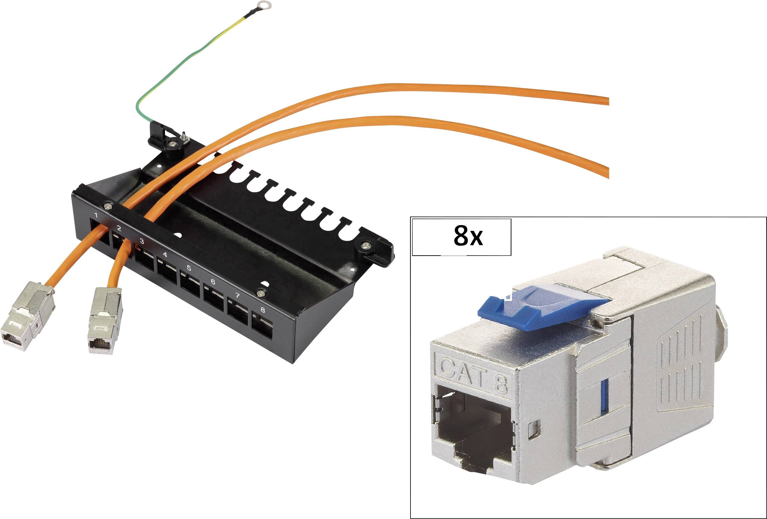 RENKFORCE KSV8 8 Port Netzwerk-Patchbox CAT 8.1 1 HE