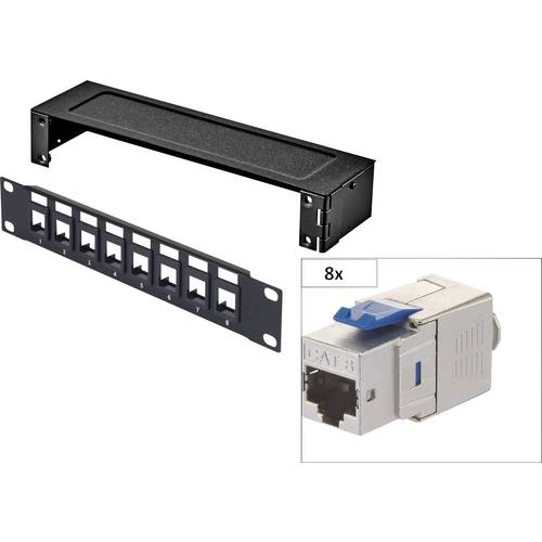 Thumbnail - Renkforce KSV8 12 Port Netzwerk-Patchbox CAT 8.1 1 HE Bestückt