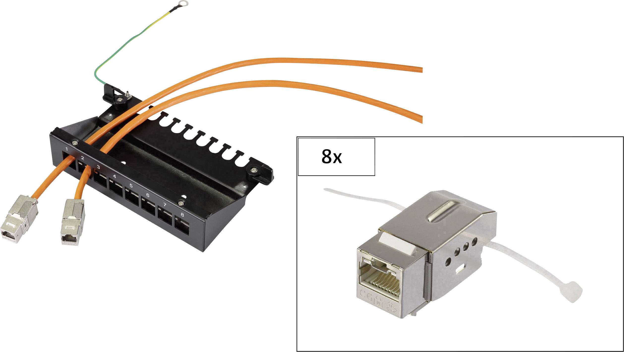 RENKFORCE KSV10 8 Port Netzwerk-Patchbox CAT 6 1 HE