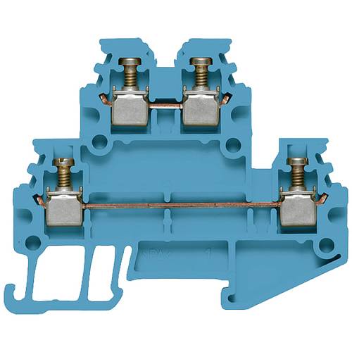 Weidmüller 1754180000 Doppelstockklemme 1.5 mm Schrauben Blau 100 St.