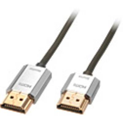 LINDY HDMI Anschlusskabel HDMI-A Stecker, HDMI-A Stecker 3.00 m Grau 41675 High Speed-HDMI mit Ethernet, OFC-Leiter, Run