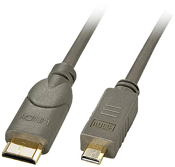 LINDY Mini HDMI an Micro HDMI 0,5m Stecker Typ C an Typ D