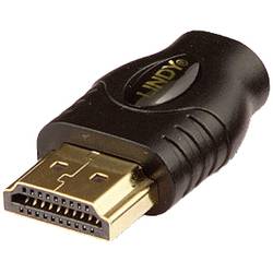 Image of LINDY 41083 HDMI Adapter [1x HDMI-Stecker - 1x HDMI-Buchse D Micro] Schwarz High Speed-HDMI