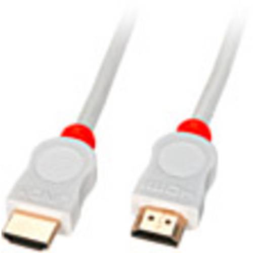 LINDY HDMI Anschlusskabel HDMI-A Stecker, HDMI-A Stecker 3.00 m Weiß 41413 4K UHD, Rund, UL-zertifiziert, doppelt geschi...