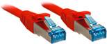 LINDY 47167 RJ45 Netzwerkkabel, Patchkabel CAT 6a S/FTP 7.50 m Rot 1 St.