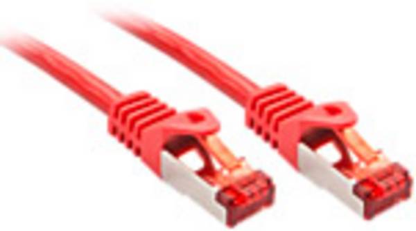 LINDY 47368 RJ45 Patchkabel CAT 6 S/FTP 10.00 m Rot Geschirmt 1 St.