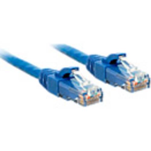 LINDY 48022 RJ45 Netzwerkkabel, Patchkabel CAT 6 U/UTP 10.00 m Blau 1 St.