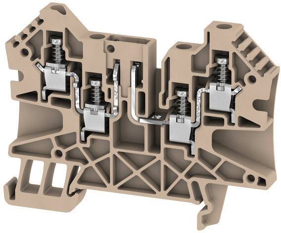 Weidmüller 2436420000 Prüftrenn-Reihenklemme 6 mm Schrauben Beige 50 St.