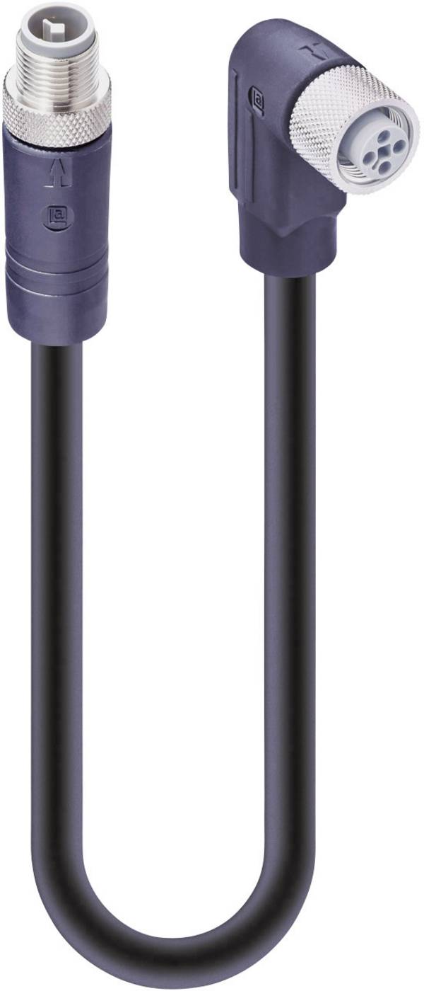 Lumberg Automation 934853328 Sensor-/Aktor-Anschlussleitung M12 Stecker, gerade, Buchse, gewinkelt 2.00 m Polzahl Sensoren: 4 1 St.