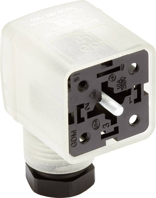 Ventilsteckverbinder Serie GDM21F6 Transparent GDM21F6-L14-10D  934888017 Lumberg Automation Inhalt: 1 St.