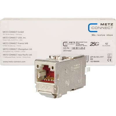 Metz Connect 130B11-25-Z RJ45-Einbaumodul E-Dat, Modul-Steckgesicht 