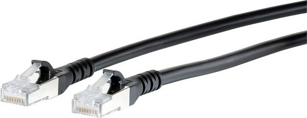METZ CONNECT Patchkabel Cat.6A AWG 26, LSOH, schwarz, 25 m