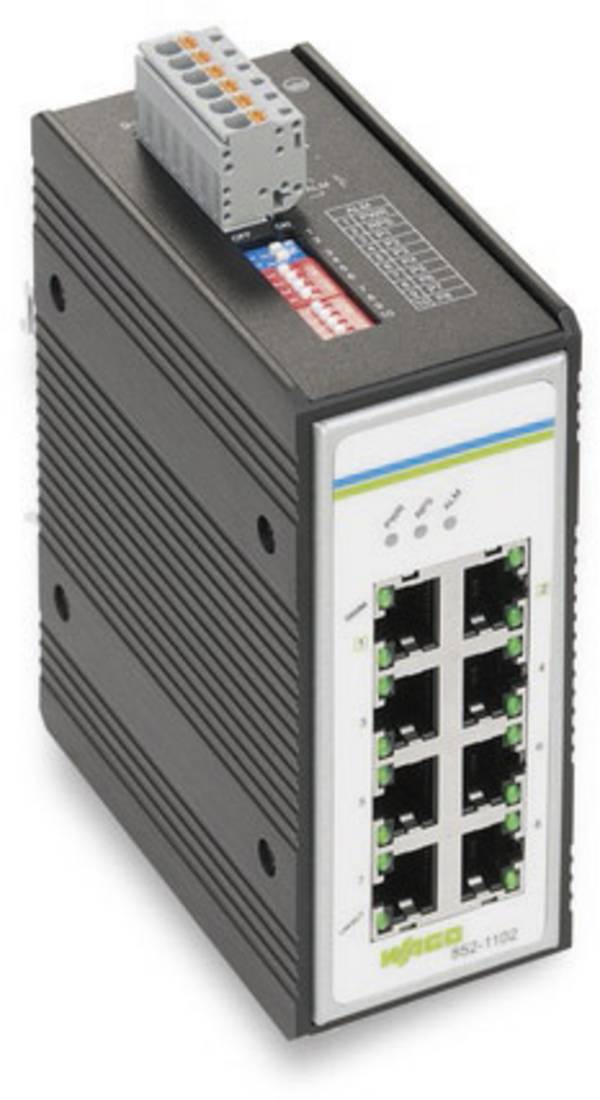 WAGO 852-1102 852-1102 Industrial Ethernet Switch  10 / 100 / 1000 MBit/s PoE-Funktion