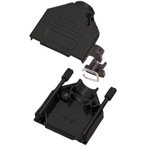 encitech DTCK09-BK-K 6560-0815-01 D-SUB Gehäuse Polzahl: 9 Zinkdruckguss 180 ° Schwarz 1 St.