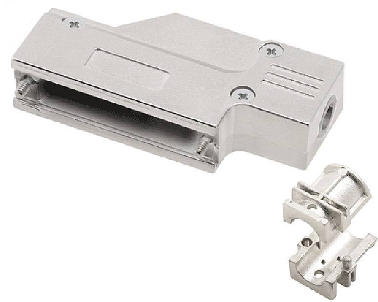 'Aluminiumgehäuse und Kabeldurchführung für Elektronik-Anwendung, rechteckige Form, robuste Konstruktion für sicheren Anschluss.'
