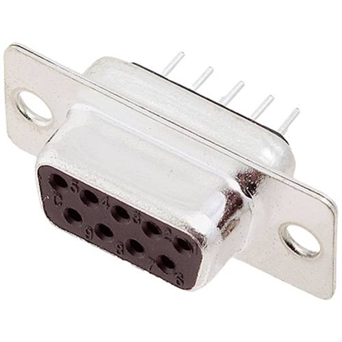 encitech DD09-FTBS 2103-0100-11 D-SUB Buchsenleiste 180 ° Polzahl: 9 Lötpins 1 St. Tray