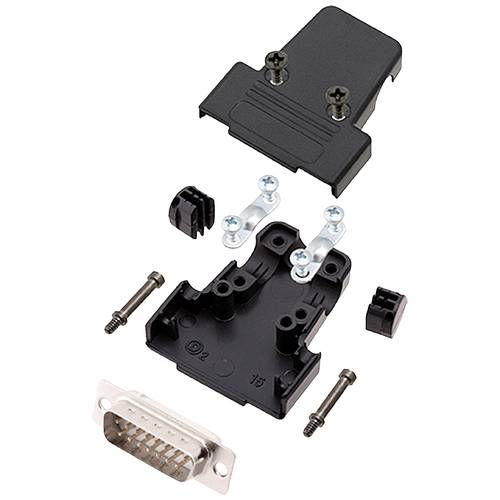 encitech TRI-P-15-DBP-W-K 6355-8036-02 D-SUB Stiftleisten-Set 180 ° Polzahl: 15 Lötkelch 1 St.