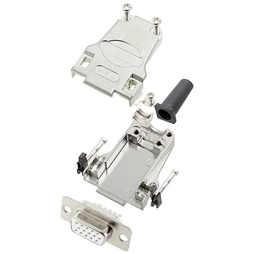 encitech DTZF09-HDS15-W-K 6355-8063-11 D-SUB Buchsenleisten-Set 180 ° Polzahl: 15 Lötkelch 1 St.