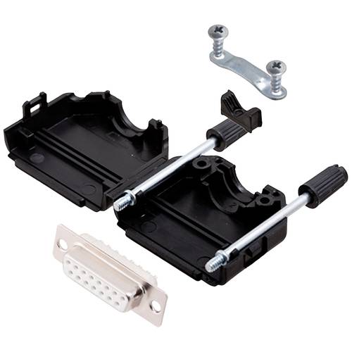 encitech DPPK15-BK-DBS-W-K 6355-8001-12 D-SUB Buchsenleisten-Set 180 ° Polzahl: 15 Lötkelch 1 St.
