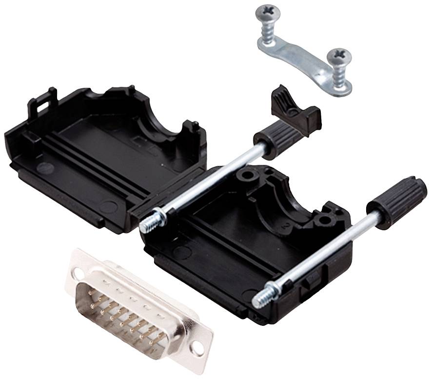 encitech DPPK15-BK-DBP-W-K 6355-8001-02 D-SUB Stiftleisten-Set 180 ° Polzahl: 15 Lötkelch 1 St.