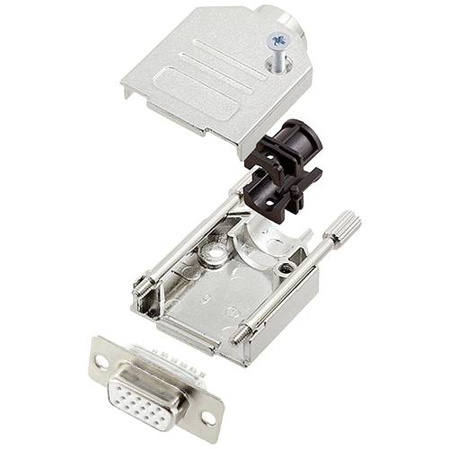 encitech DTZK09-HDS15-W-K 6355-8012-11 D-SUB Buchsenleisten-Set 180 ° Polzahl: 15 Lötkelch 1 St.