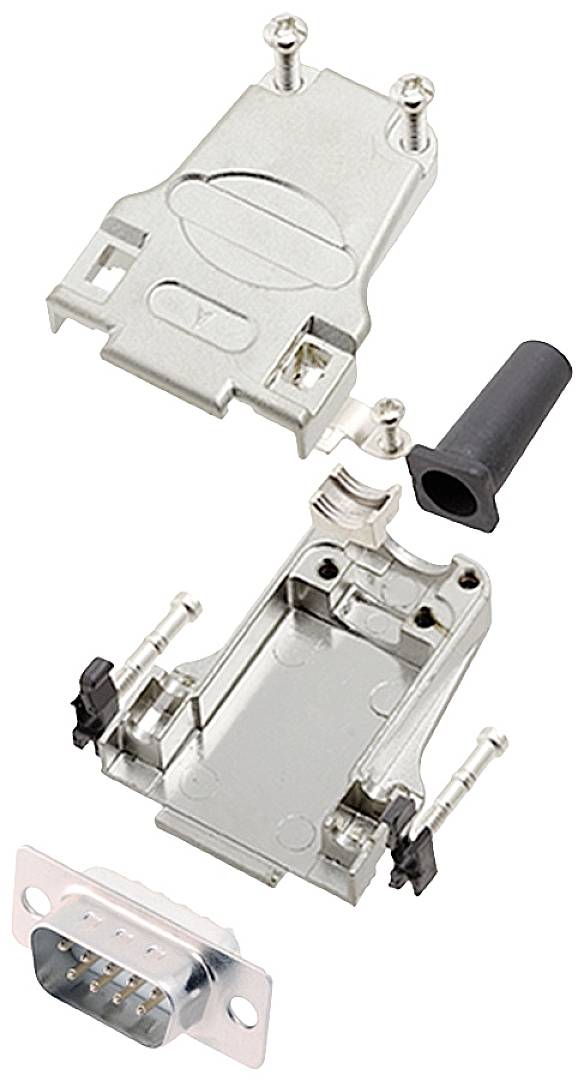 encitech DTZF09-DBP-W-K 6355-8044-01 D-SUB Stiftleisten-Set 180 ° Polzahl: 9 Lötkelch 1 St.