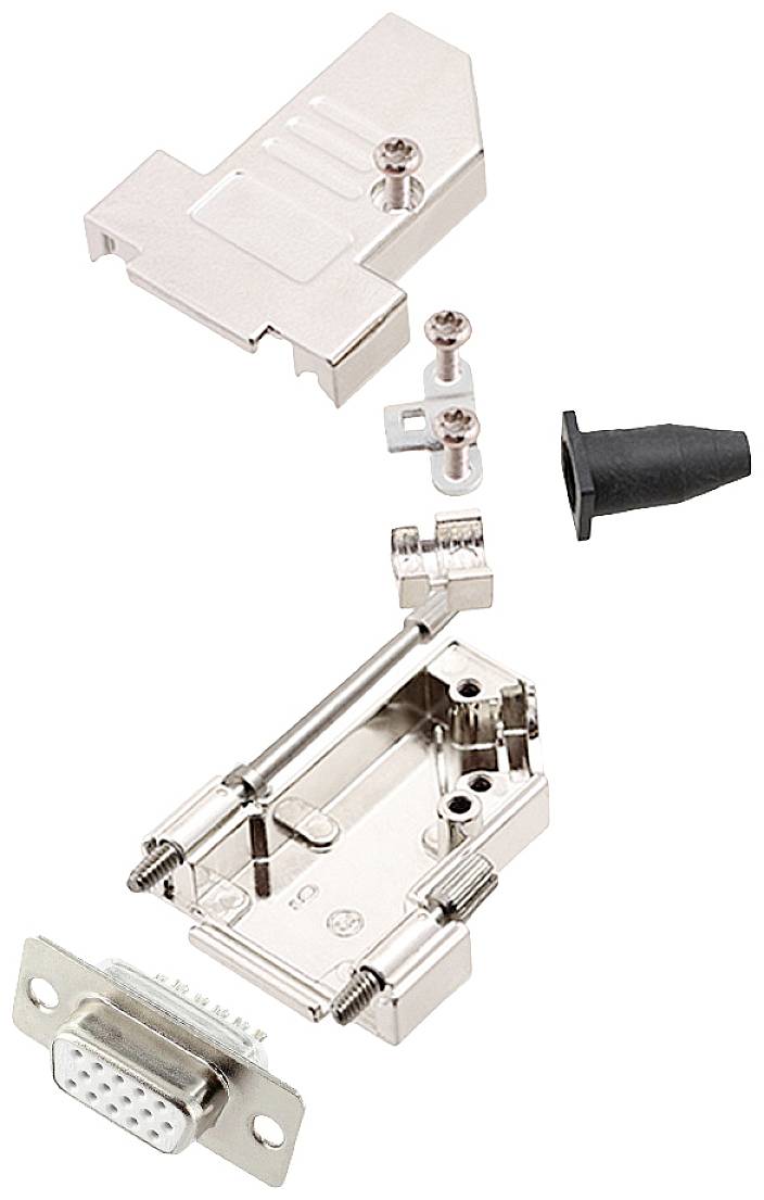 encitech DTSL09-LJSRG-S-HDS15-W-K 6355-8043-11 D-SUB Buchsenleisten-Set 45 ° Polzahl: 15 Lötkelch 1 St.