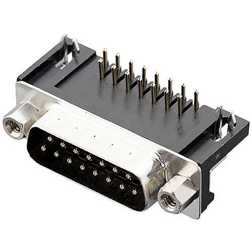 Thumbnail - encitech DRB-15M-TBG-110 2103-2100-02 D-SUB Stiftleiste 90 ° Polzahl: 15 Lötpins 1 St. Tray
