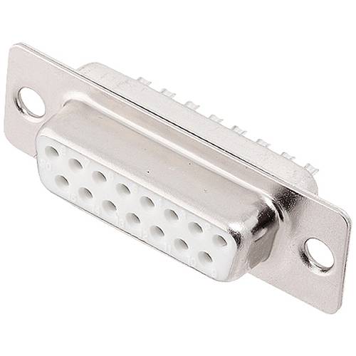 encitech DM15-SS-W 2108-0200-12 D-SUB Buchsenleiste 180 ° Polzahl: 15 Lötkelch 1 St. Tray