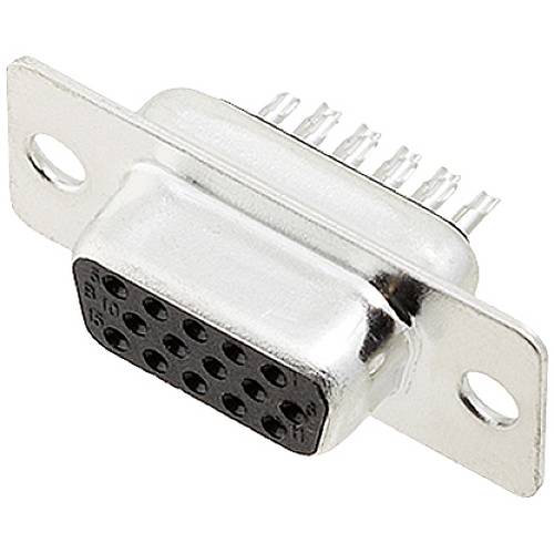 Thumbnail - encitech HDS-15-F-T-B-S 2101-0300-11 D-SUB Buchsenleiste 180 ° Polzahl: 15 Lötkelch 1 St. Tray
