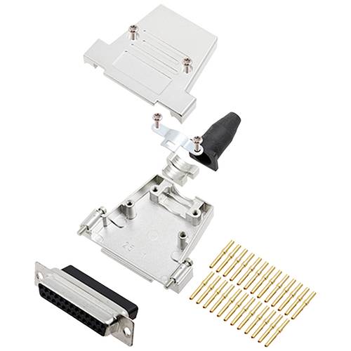 encitech DTSL25-SJSRG-T-DBCS-K 6355-0089-13 D-SUB Buchsenleisten-Set 180 ° Polzahl: 25 Crimpen 1 St.