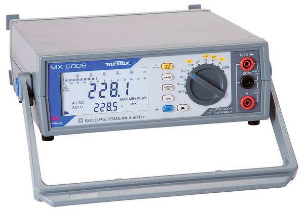Metrix MX 5006 Tisch-Multimeter kalibriert (ISO) digital, analog CAT III 1000 V Anzeige (Counts): 6000