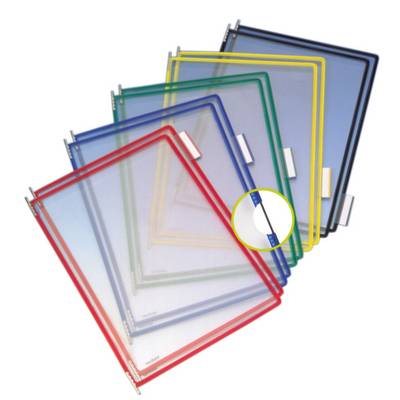tarifold Sichttafel, inkl. Aufsteckreiter, farbig sortiert, DIN A4, 10/VE-0