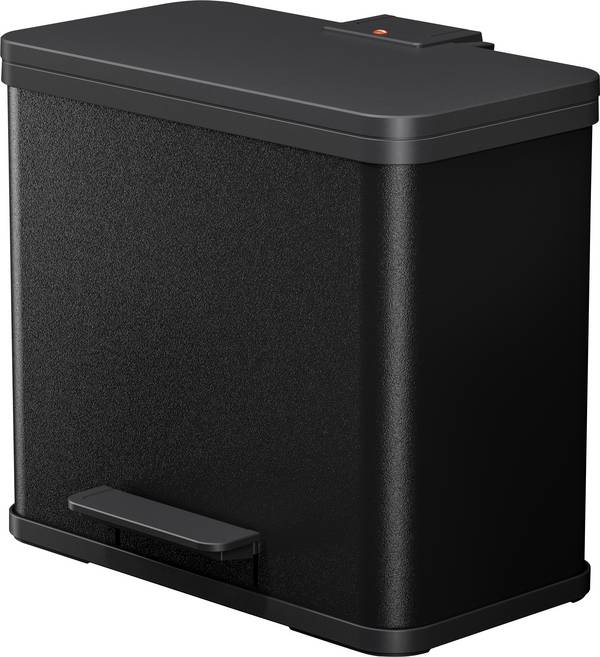 Hailo öko trio plus L 6332600 Mülleimer 27 l Stahlblech (L x B x H) 470 x 470 x 430 mm Schwarz Fuß-Tretmechanik 1 St.