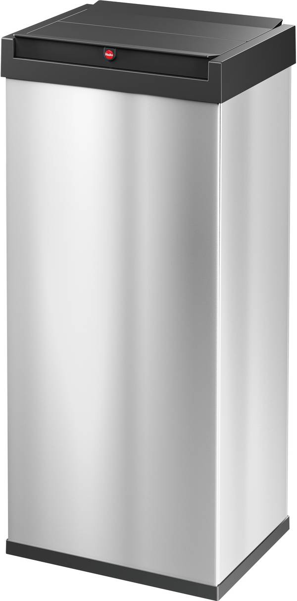 Hailo Bix-Box Swing XL 8602110 Mülleimer 52 l Edelstahl (L x B x H) 340 x 339 x 763 mm Silber, Schwarz Selbstschließender Schwingdeckel 1 St.
