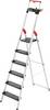 Hailo L100 TOPLINE 8050-607 Aluminium Stufen-Stehleiter inkl. Werkzeugablage Arbeitshöhe (max.): 3.28 m Silber, Schwarz, Rot EN 131 7.3 kg