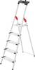 Hailo L80 ComfortLine 8040-507 Aluminium Stufen-Stehleiter inkl. Werkzeugablage Arbeitshöhe (max.): 2.8 m Silber, Schwarz, Rot EN 131 5.7 kg