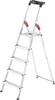 Hailo L60 StandardLine 8160-507 Aluminium Stufen-Stehleiter inkl. Werkzeugablage Arbeitshöhe (max.): 2.8 m Silber, Rot, Schwarz EN 131 5.1 kg