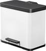 Hailo öko trio plus L 6332300 Mülleimer 27 l Stahlblech (L x B x H) 470 x 470 x 430 mm Weiß Fuß-Tretmechanik 1 St.