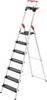 Hailo L100 TOPLINE 8050-707 Aluminium Stufen-Stehleiter inkl. Werkzeugablage Arbeitshöhe (max.): 3.5 m Silber, Schwarz, Rot EN 131 8.5 kg
