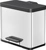Hailo öko trio plus L 6332000 Mülleimer 27 l Edelstahl (L x B x H) 470 x 470 x 430 mm Edelstahl Fuß-Tretmechanik 1 St.