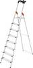 Hailo L80 ComfortLine 8040-807 Aluminium Stufen-Stehleiter inkl. Werkzeugablage Arbeitshöhe (max.): 3.45 m Silber, Schwarz, Rot EN 131 9 kg